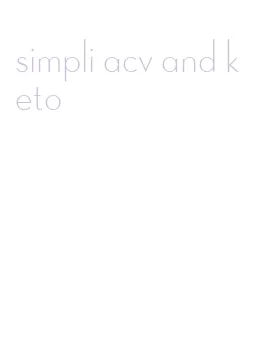 simpli acv and keto