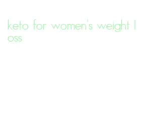 keto for women's weight loss