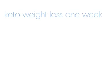 keto weight loss one week
