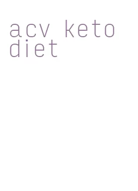 acv keto diet