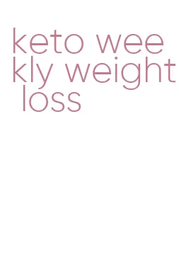 keto weekly weight loss