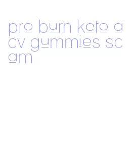 pro burn keto acv gummies scam