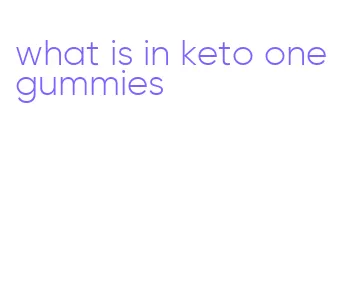 what is in keto one gummies