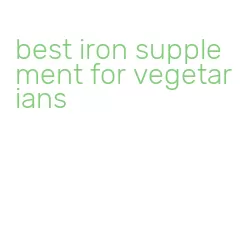 best iron supplement for vegetarians