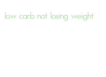 low carb not losing weight