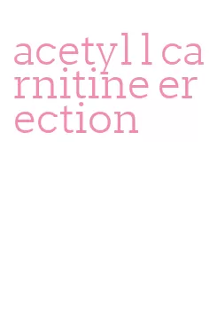 acetyl l carnitine erection